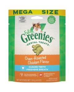 Feline Greenies Oven Roasted Chicken Flavor Dental Treats [130g]