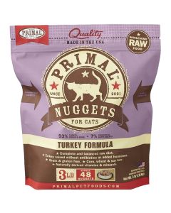 Primal Nuggets Turkey Formula Cat Food [3lb]