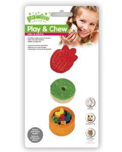 Pawise Play & Chew Wood & Loofah Chews, Variety 1