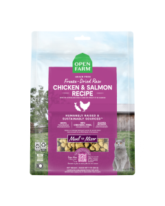 Open Farm Freeze Dried Raw Chicken &amp; Salmon Morsels Cat Food, 3.5oz