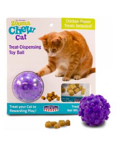 ZoomaChew Cat Treat-Dispensing Toy Ball