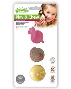 Pawise Play & Chew Wood & Loofah Chews, Variety 2