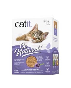 Catit Go Natural! Wood Clumping Cat Litter Lavender 16.5 lbs