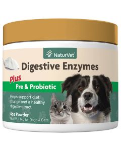 NaturVet Digestive Enzymes + Pre & Probiotics [114g]