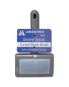 Millers Forge Groomer Special Curved Slicker Brush with Unbreakable Handle [Mini]