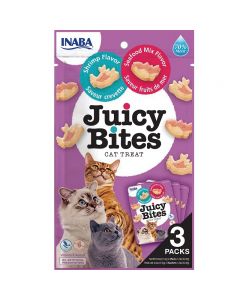 Inaba Juicy Bites Shrimp &amp; Seafood Cat Treat, 3pk
