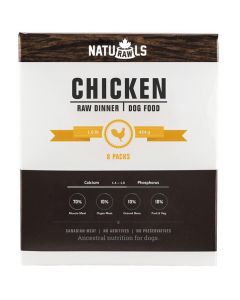 Naturawls Frozen Chicken Raw Dinner Dog Food [8lb]