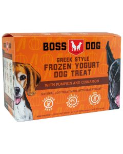 Boss Dog Greek Style Frozen Yogurt Dog Treat with Pumpkin and Cinnamon [103ml - 4 Pack]