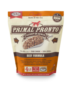 Primal Pronto Beef Formula Raw Dog Food [4lb]