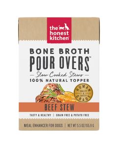 The Honest Kitchen Bone Broth Pour Overs Beef Stew Meal Enhancer for Dogs [155.9g]