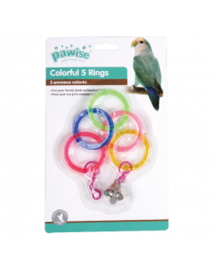 Pawise Colorful 5 Rings Bird Toy