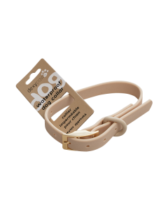 Dexypaws Dog Waterproof Collar, Nude Large 3/4x14-17"