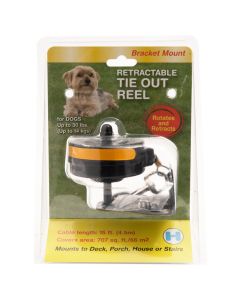 Lixit Bracket Mount Retractable Tie Out Reel for Dogs up to 30lb