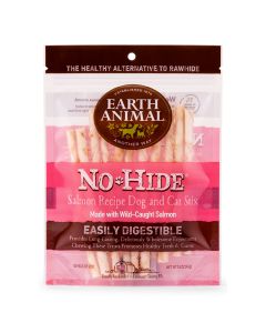Earth Animal No Hide Salmon Recipe Dog & Cat Stix [10 Pack]