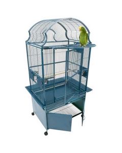A&E Fan Top Cage with Storage Cabinet Platinum