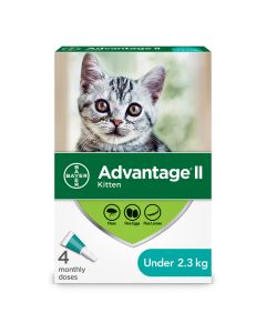 Advantage II Kitten Flea Treatment [Under 2.3kg - 4 Pack]