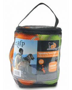 All For Paws Outdoor Squeaking Tennis Balls, 12pk 
