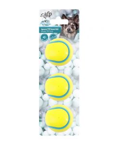 All For Paws Meta Ball Squeeze TPR Tennis Ball, 3pk