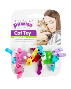 Pawise Ribbon Ball Cat Toy, 2pk