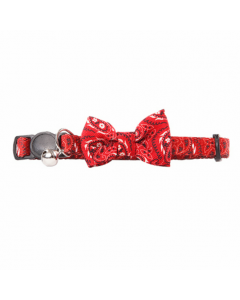 Pawise Cat Collar With Bowknot Red