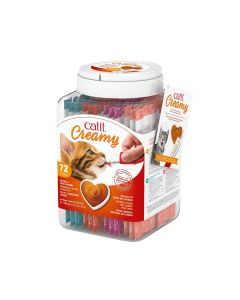 Catit Creamy Lickable Cat Treats Multi Flavour Gift Jar 72x15g