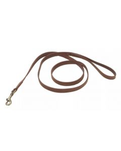 Circle T Rustic Leather Leash, 3/4"x6', Chocolate