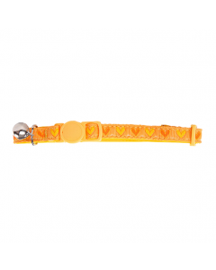 Pawise Cat Collar Yellow Hearts, 11.8"