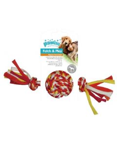 Pawise Fetch & Play Braided Rope Ball, 7.8"