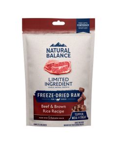 Natural Balance Freeze-Dried Raw Beef & Brown Rice Dog Food [170g]