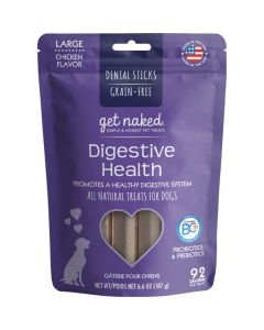 Get Naked Dental Sticks Digestive Health Dog Treats [Large]