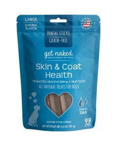 Get Naked Dental Sticks Skin & Coat Dog Treats [Large]