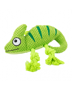 Brookbrand Pets Chameleon Rope Squeaker, Green