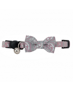 Pawise Cat Collar With Bowknot Grey