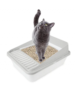 All For Paws Go Fresh High Back Cat Litter Box, Sand, 22.8x17.7x9.8" -Large