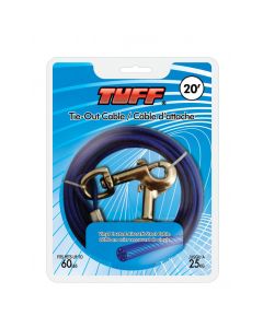 Tuff Tie-Out Cable up to 60lb Blue (20')