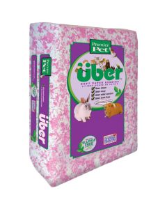 Pet's Pick Uber Soft Paper Bedding Confetti White & Pink [56L]