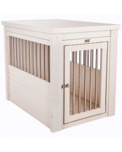 New Age Pet Crate & Table Antique White [Large]