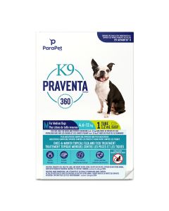 ParaPet K9 Praventa 360 Flea & Tick Treatment for Medium Dogs [1 Tube]