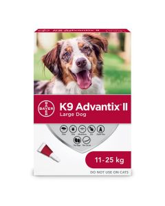 K9 Advantix II Treatment Large Dog [Between 11-25kg - 4 Pack]