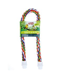 Living World Knot-A-Rope Multi-Coloured Cotton Perch [1" x 36"]