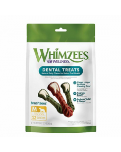 Whimzees Brushzees, Medium, 12 Pack