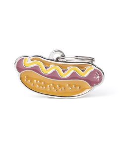 My Family FOOD Hot Dog Pet ID Tag