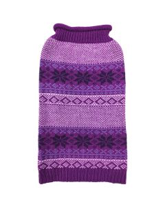Doggie-Q Sweater Alpine Snowflake Purple
