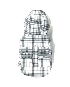 Doggie-Q Checkered Plaid Jacket Grey & White [16"]