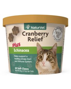 NaturVet Cranberry Relief + Echinacea for Cats [60 Chews]