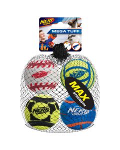 Nerf Dog Solid Tuff Sports Ball Medium (4 Pack)