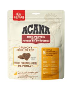 Acana High Protein Biscuits Crunchy Chicken Liver Dog Treats [Small - 255g]