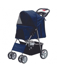 Pawise Pet Stroller With 4 Wheels Blue, 26.7x18x39.3”