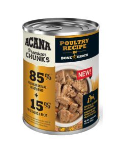 Acana Premium Chunks Poultry Recipe in Bone Broth Dog Food [363g]