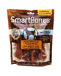 SmartBones Peanut Butter Medium (4 Pack)